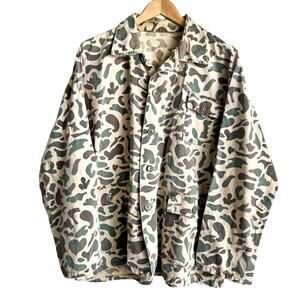 Rare Vintage 40's Frog Camo Button Up Jacket Size XXL 24x31